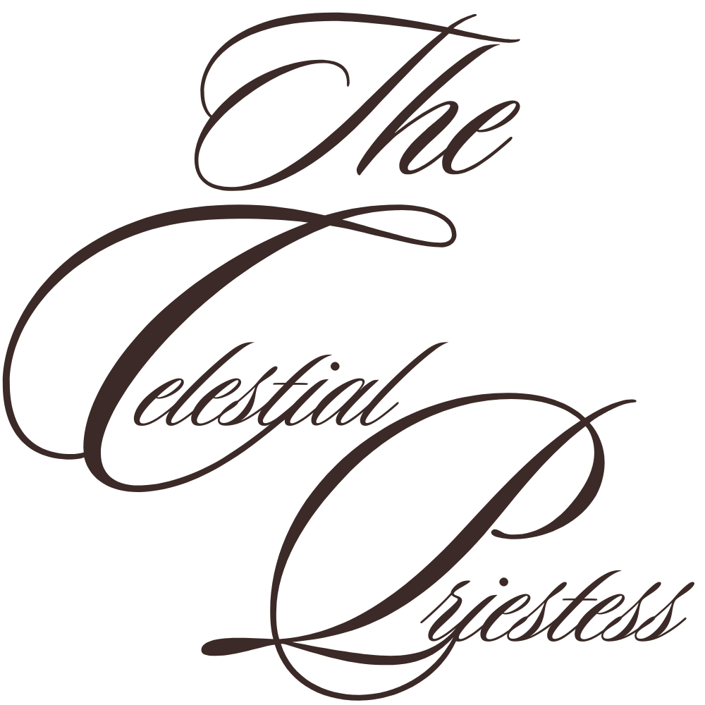 Deep chocolate handwritten signature of The Celestial Priestess – spiritual founder of The Digitized Botanica.