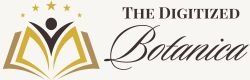 Official website header logo of The Digitized Botanica – open journal, divine figure, and golden stars representing spiritual transformation.
